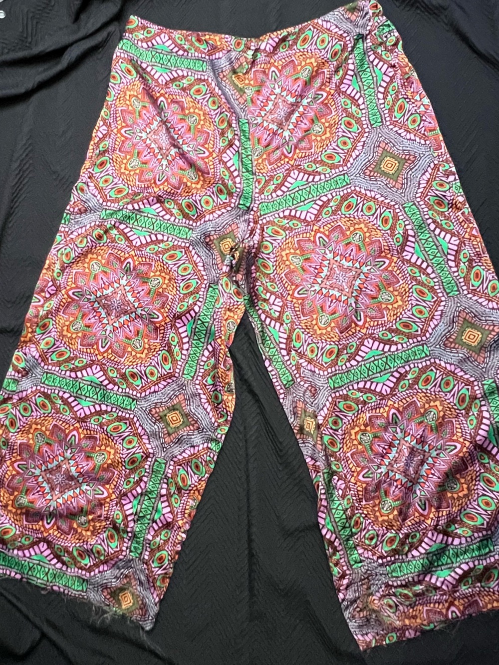 Forever 21+ 1X Multicolor Geometric Print Side-Zip Tapered Pants